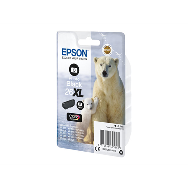 Singlepack Photo Black 26XL Claria Premium Ink Singlepack Photo Black 26XL Claria Premium Ink