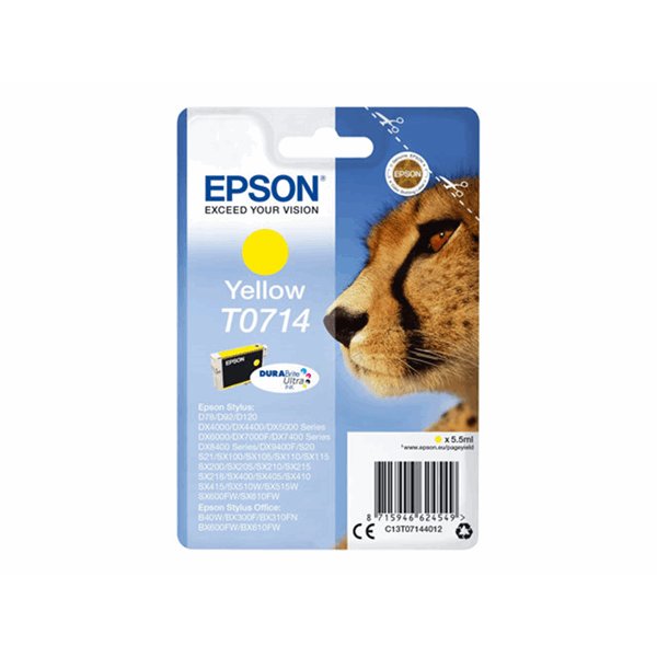 Singlepack Yellow T0714 DURABrite UltraInk