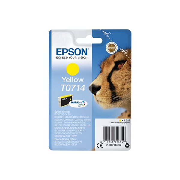 Singlepack Yellow T0714 DURABrite UltraInk