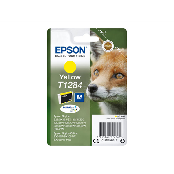 Singlepack Yellow T1284 DURABrite UltraInk