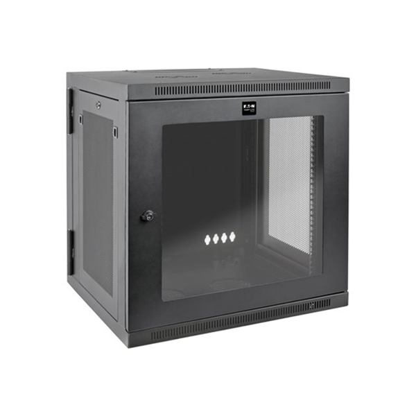 SmartRack 12U UPS-Depth Wall-Mount Small Rack Enclosure Clear Acrylic Window Hinged Back
