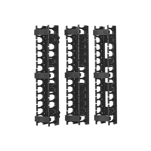 SmartRack 3-in. 7.62 cm Wide High Capacity Vertical Cable Manager Double fingerduct