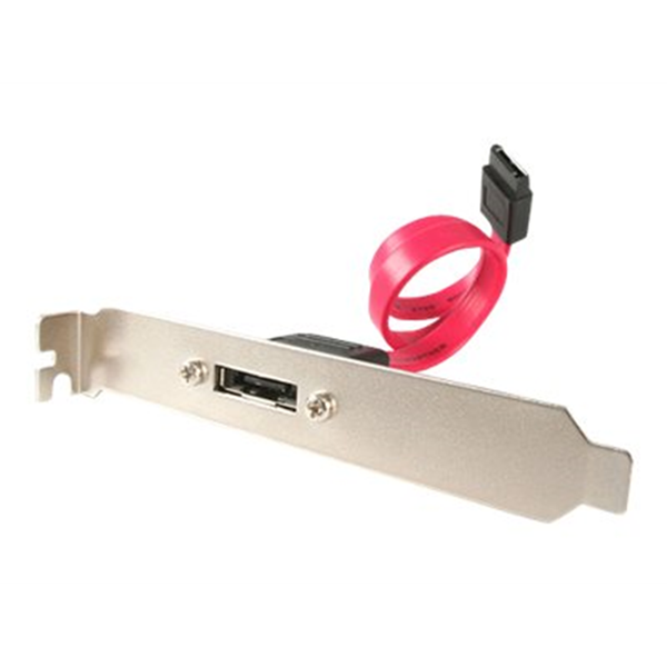 StarTech.com 1 poorts SATA naar eSATA slotplaatje - 7 pin seriële ATA - 30 cm StarTech.com 1 poorts SATA naar eSATA slotplaatje - 7 pin seriële ATA - 30 cm