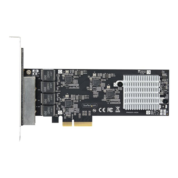 StarTech.com 4-Port 2.5Gbps NBASE-T PCIe Network Card, Intel I225-V Chip, Quad Port Computer Network Card, Multi-Gigabit NIC, PCI Express Server LAN Card, Desktop Ethernet Interface Card, PCI Express 2.0 (PR42GI-NETWORK-CARD)