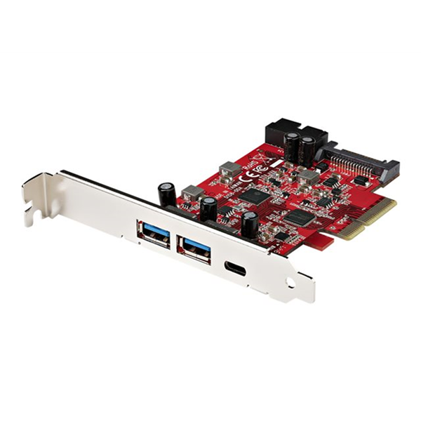 StarTech.com 5-Port USB PCIe Kaart - 10Gbps USB 3.1 Gen 2 PCIe Kaart met 1x USB-C & 2x USB-A - 1x Interne Dual Port IDC Header (2x USB 5Gbps) - USB-C PCI Express Controller Kaart (PEXUSB312A1C1H)