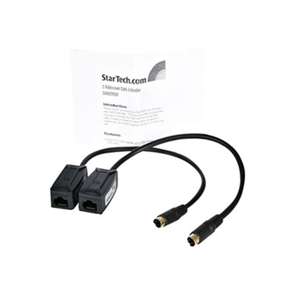 StarTech.com 650 ft. (200 m) S Video Over Cat5 Extender - S-Video Extender - Optional Mounting - Cat5 - Component Extender (SVIDUTPEXT) StarTech.com 650 ft. (200 m) S Video Over Cat5 Extender - S-Video Extender - Optional Mounting - Cat5 - Component Extender (SVIDUTPEXT)