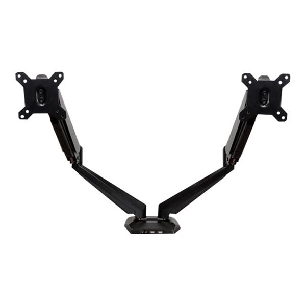 StarTech.com Dual monitor arm met ingebouwde 2 poorts USB en audio passthrough - ondersteunt twee monitoren tot 30" volledig beweegbaar