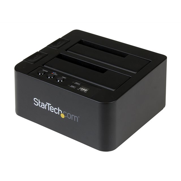 StarTech.com Standalone Hard Drive Duplicator, Dual Bay HDDSSD ClonerCopier, USB 3.1 (10 Gbps) to SATA III (6Gbps) HDDSSD Docking Station, Hard Disk Duplicator Dock - Hard Drive Cloner