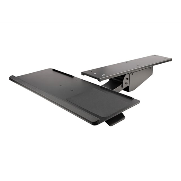 StarTech.com Uitschuifbare Bureau Toetsenbordlade, Full Motion Keyboard en Mouse Tray met Verstelbare Hoogte (25x65cm), Ergonomisch Bureaublad voor Toetsenbord met Muismat en Polssteun (KBTRAYADJ2)