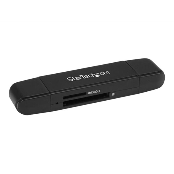 StarTech.com USB 3.0 Geheugenkaart Reader/Writer voor SD en microSD Kaarten, USB 3.0 SD Card Reader, Compact, 5Gbps, USB-C en USB-A, MicroSD USB Adapter (SDMSDRWU3AC) StarTech.com USB 3.0 Geheugenkaart Reader/Writer voor SD en microSD Kaarten, USB 3.0 SD Card Reader, Compact, 5Gbps, USB-C en USB-A, MicroSD USB Adapter (SDMSDRWU3AC)