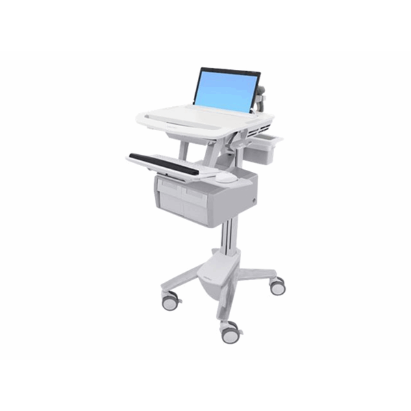 STYLEVIEW Laptop Cart Tall Double Drawer