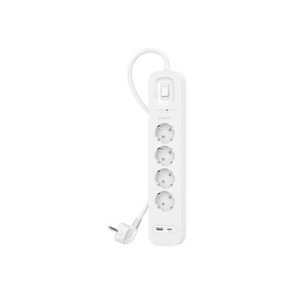 Surge Protection with USB C 4 Outlet
