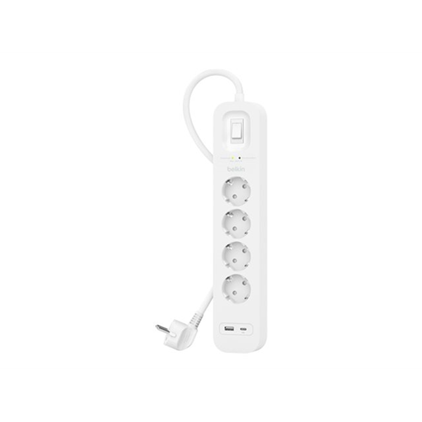 Surge Protection with USB C 4 Outlet