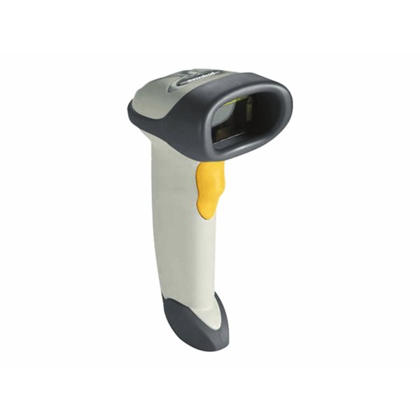 Symbol LS2208 1D laser barcode scanner white USB cable + hands free stand