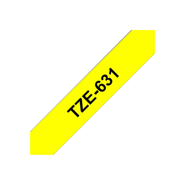 Tape/12mm black on yellow f P-Touch TZE