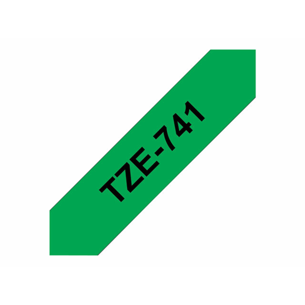 Tape/18mm black on green f P-Touch TZE