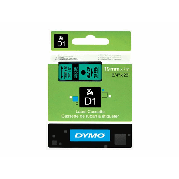 TAPE 19MMX7M ZWART/GROEN TAPE 19MMX7M ZWART/GROEN