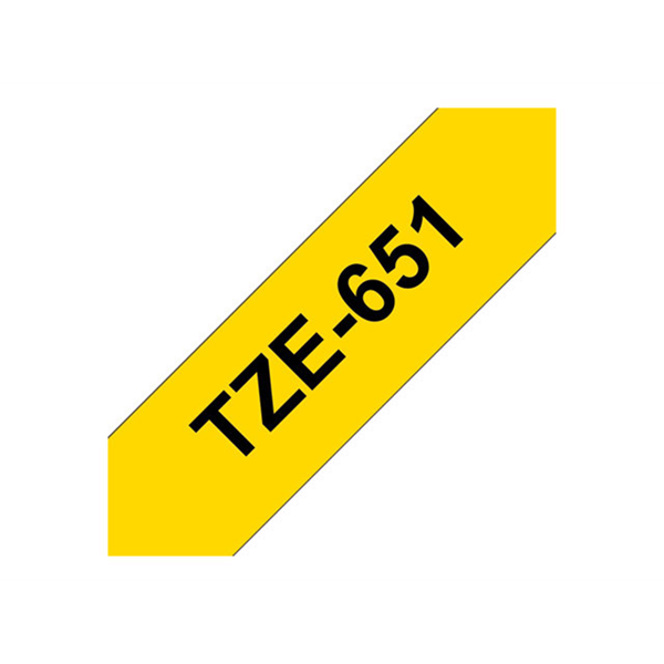 Tape/24mm black on yellow f P-Touch TZE