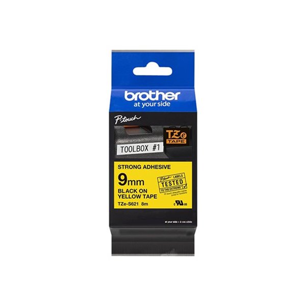 Tape/9mm black on yellow f P-Touch TZE