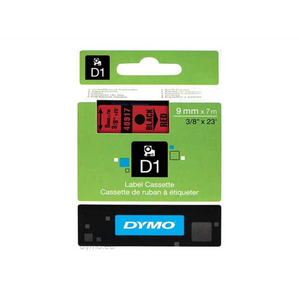 TAPE 9MMX7M ZWART/ROOD