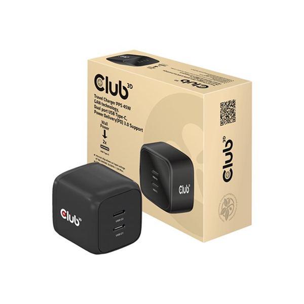 Travel Charger PPS 45W GAN technology Dual port USB Type-C Power Delivery(PD) 3.0 Support Travel Charger PPS 45W GAN technology Dual port USB Type-C Power Delivery(PD) 3.0 Support