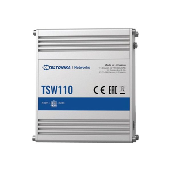 TSW110 is an unmanaged layer 2 Ethernetswitch. This device enables industrial high-bandwidth applications with a reliable data connection.