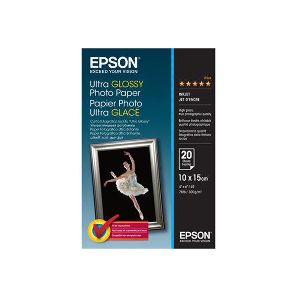 Ultra Glossy Photo Paper 10x15 - 20 pages for Stylus R200/R300/R320/R800/RX425/RX500/RX600/RX620/C43
