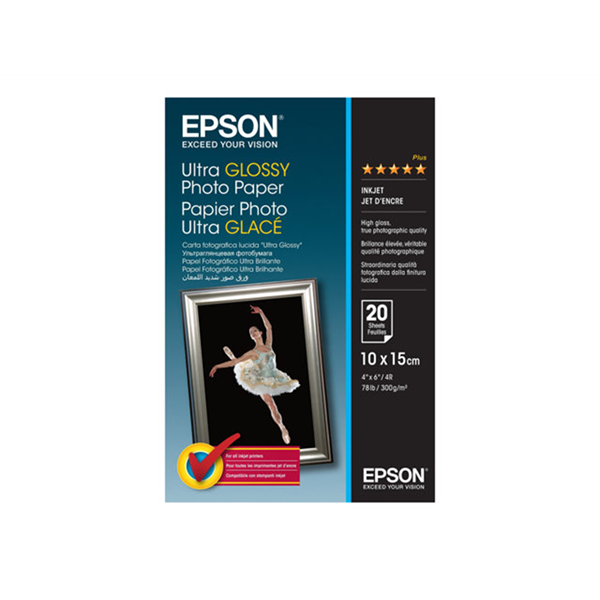 Ultra Glossy Photo Paper 10x15 - 20 pages for Stylus R200/R300/R320/R800/RX425/RX500/RX600/RX620/C43