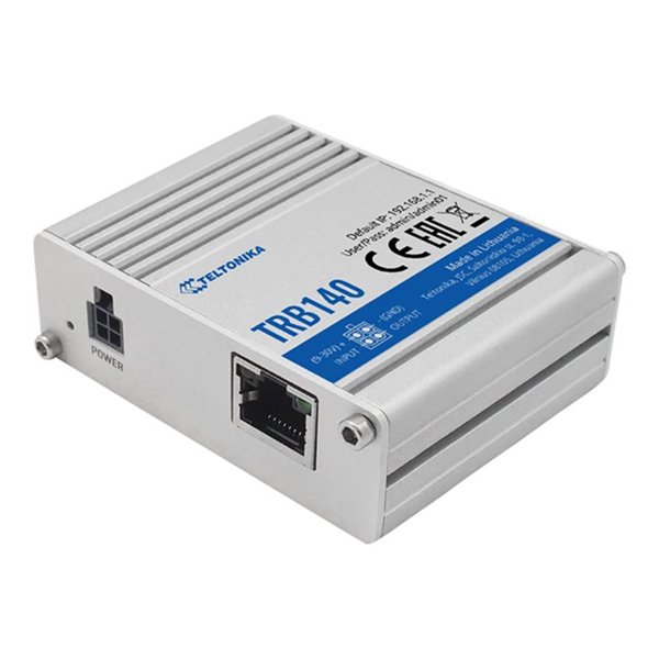 Ultra-small lightweight and energy-efficient industrial gateway with LTE Cat 4 Gigabit Ethernet interface digital I/Os micro-USB port.