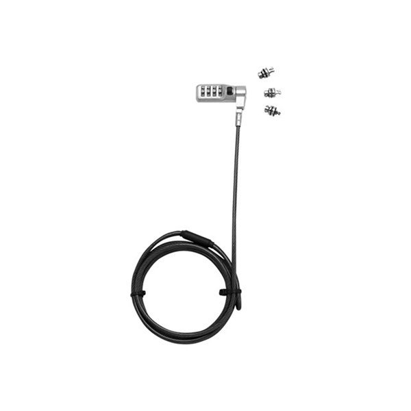 Universal Security Cable Lock 3 Exchangeable heads fits all slots preset code