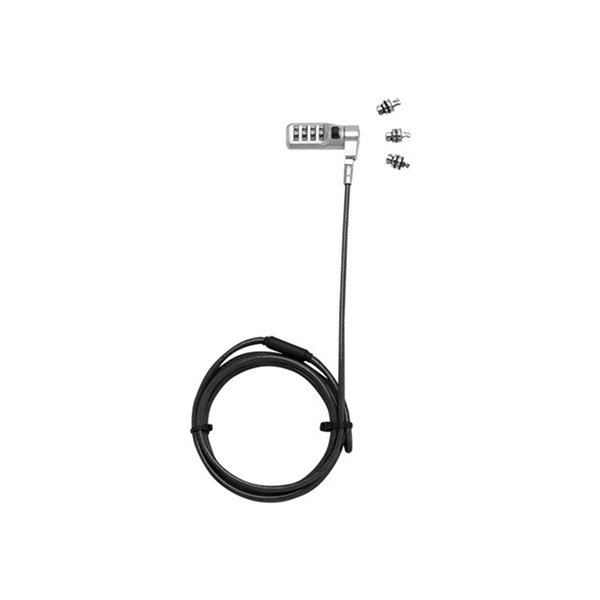 Universal Security Cable Lock 3 Exchangeable heads fits all slots preset code
