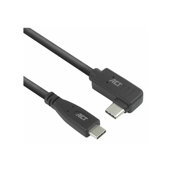 USB 3.0 10Gbps 60W USB Type-C (straight) to USB Type-C (left/right angled) Cable 0.5 meters