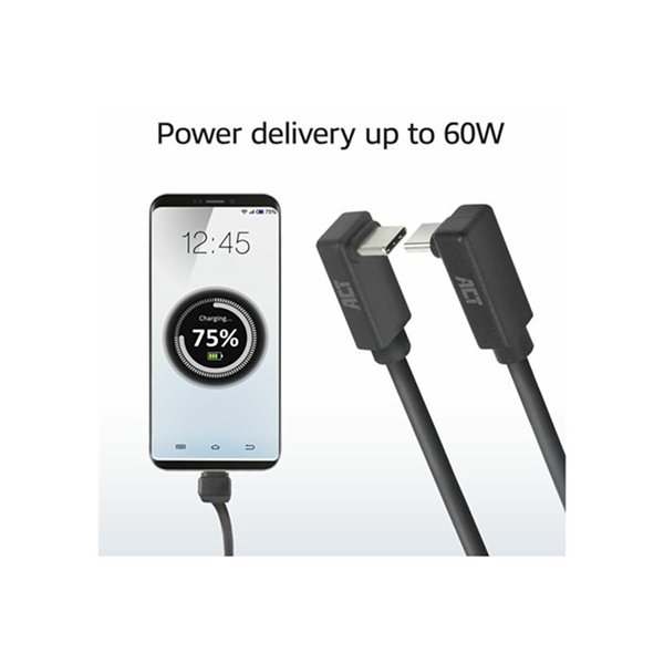 USB 3.0 10Gbps 60W USB Type-C (up/down angled) to USB Type-C (up/down angled) Cable 0.5 meters USB 3.0 10Gbps 60W USB Type-C (up/down angled) to USB Type-C (up/down angled) Cable 0.5 meters