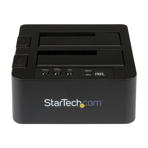 StarTech.com Standalone Hard Drive Duplicator, Dual Bay HDDSSD ClonerCopier, USB 3.1 (10 Gbps) to SATA III (6Gbps) HDDSSD Docking Station, Hard Disk Duplicator Dock - Hard Drive Cloner