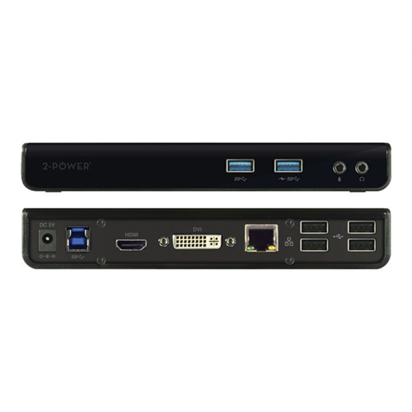 USB-A 3.0 Dual 2K Display Dock includespower cable. For UK EU.