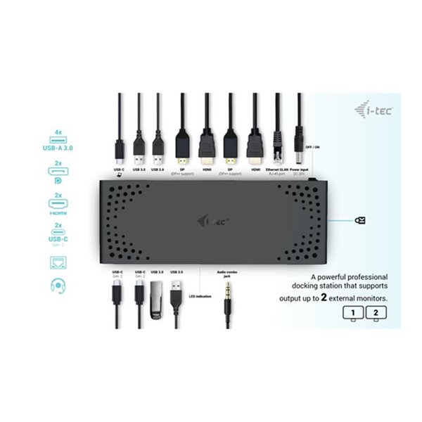 USB-A/-C TB Dual Dock Dual Display Dock