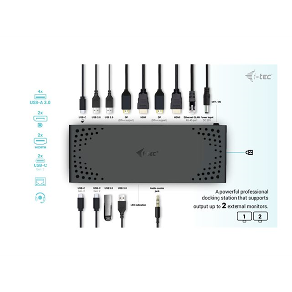 USB-A/-C TB Dual Dock Dual Display Dock