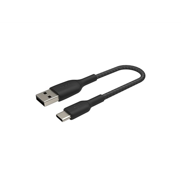 USB-A to USB-C Cable Braided 0.15M Black
