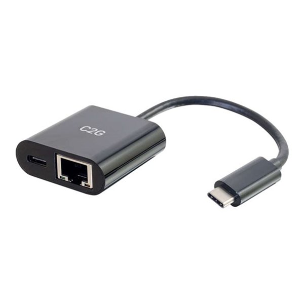USB-C Ethernet Adapter W/Power Black