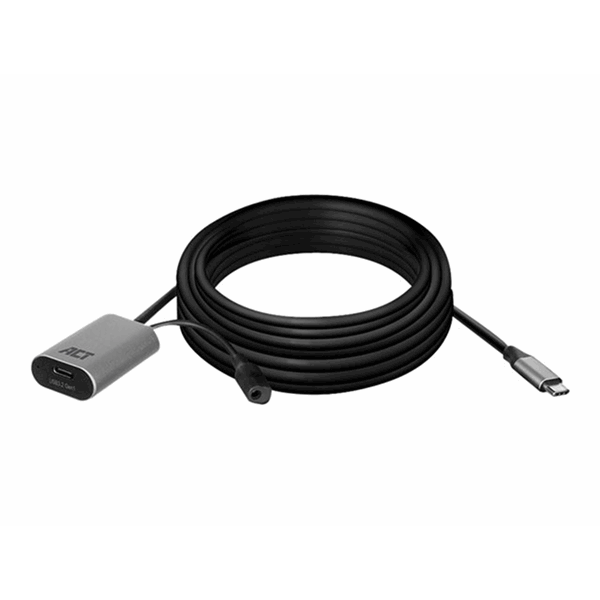 USB-C male to USB-C female booster cable 5 meter metal housing USB-C male to USB-C female booster cable 5 meter metal housing