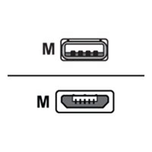 USB CABLE - USB A USB B BLACK RIGHT ANGL