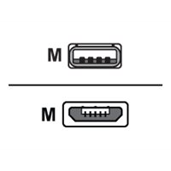 USB CABLE - USB A USB B BLACK RIGHT ANGL