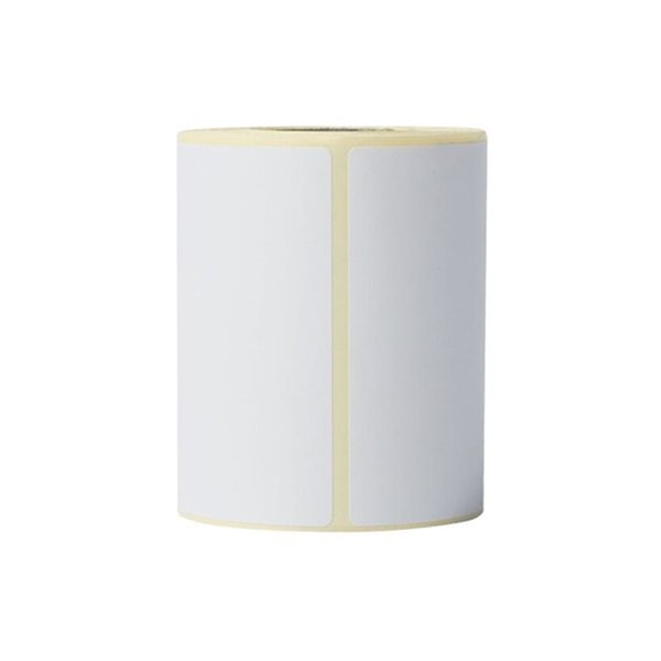 Verpakt per 8 stuks - prijs per stuk voorgestanste labelrol: 76 x 44 mm direct thermisch wit 400 labels/rol