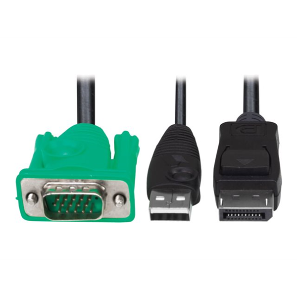 VGA to DisplayPort and USB-A Adapter Cable Kit for Tripp Lite B020-U and B022-UKVM 6 ft. (1.8 m)