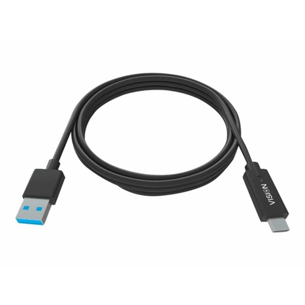 VISION 2m Black USB-C to USB-3.0A Cable