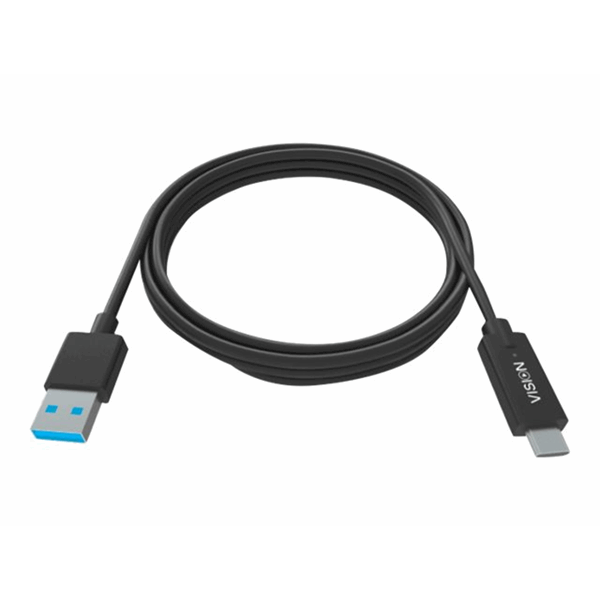 VISION 2m Black USB-C to USB-3.0A Cable