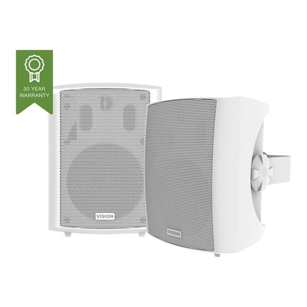 VISION 5.25" Pair White Wall Speakers