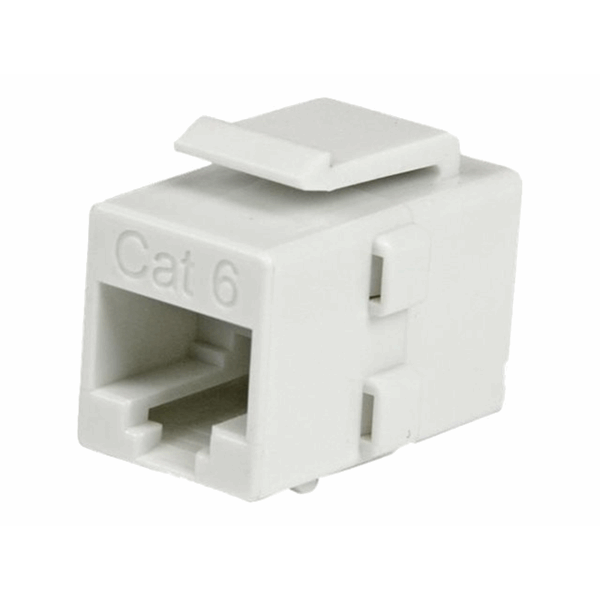 White Cat 6 RJ45 Keystone Jack Coupler