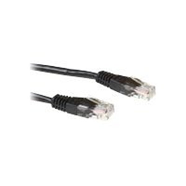 Zwarte 0.5 meter U/UTP CAT5E patchkabelmet RJ45 connectoren - PolyBag