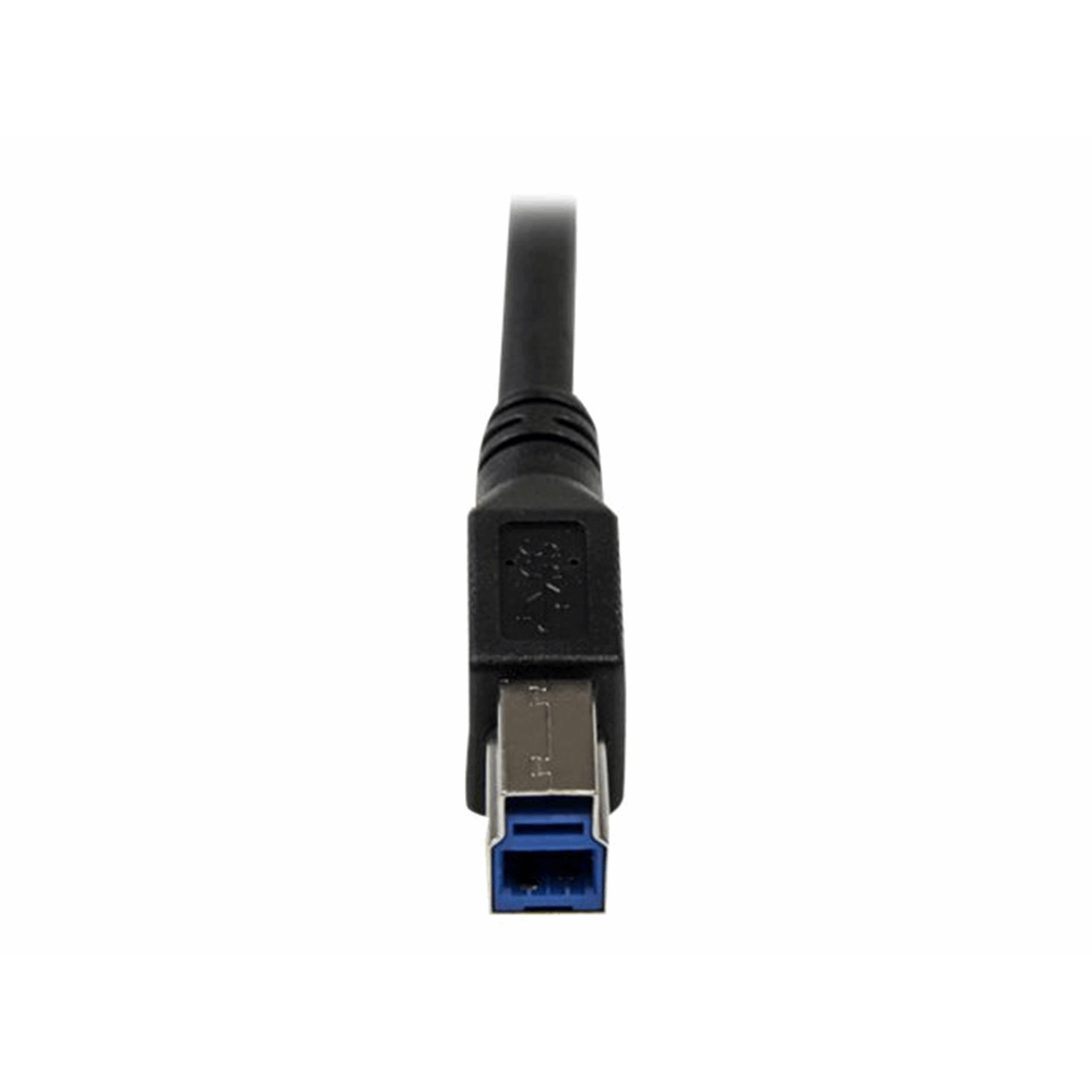 1m Black USB 3 Cable Right Angle A to B